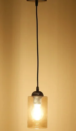 Oświetlenie Przedpokoju|Oświetlenie Jadalni></noscript>Candellux Lighting Lampa wisząca 1xE27 szklana czarno/brązowa Bistro