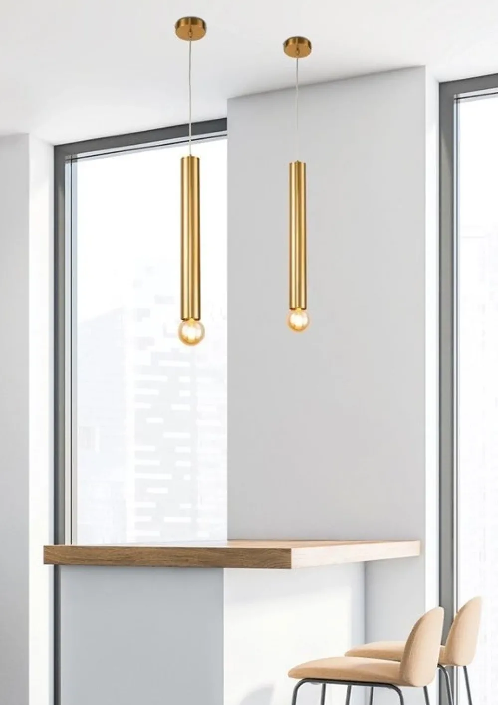 Oświetlenie Jadalni|Oświetlenie Kuchni>Ledea Lampa wisząca złota 50cm Austin