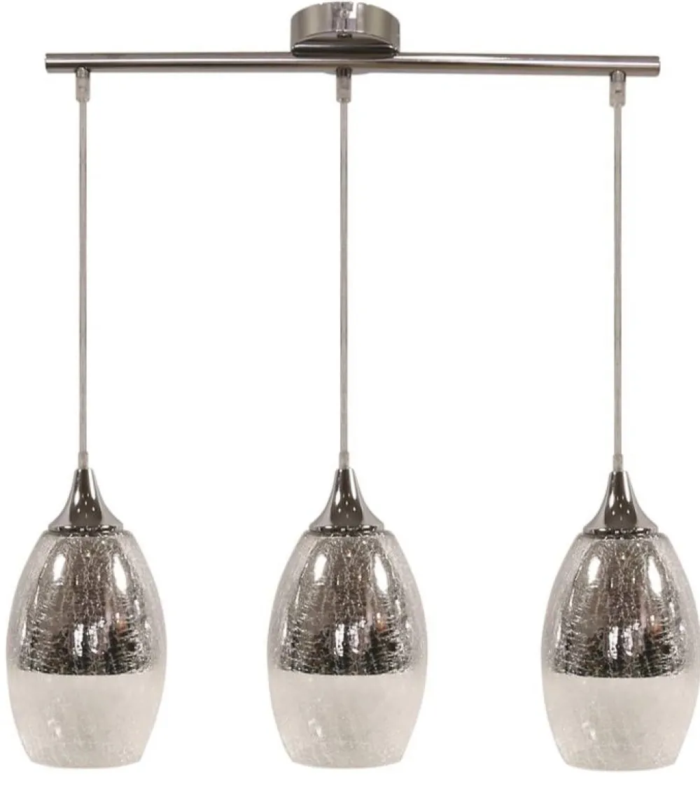 Oświetlenie Przedpokoju|Oświetlenie Jadalni>Candellux Lighting Lampa wisząca złota szklana regulowana 3x60W Celia