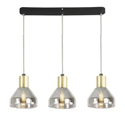 Lampy Wiszące|Oświetlenie Przedpokoju>Candellux Lighting Lampa wisząca złota szkło 3xE14 70cm GREGORY