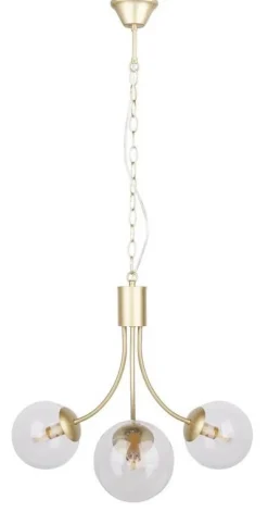 Oświetlenie Przedpokoju|Oświetlenie Jadalni>Candellux Lighting Lampa wisząca złota 3xE14 żyrandol Dani