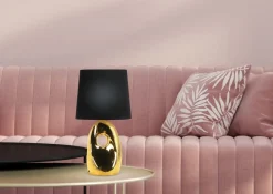 Oświetlenie Sypialni|Oświetlenie Salonu>Candellux Lighting Lampka nocna czarna złota Hierro