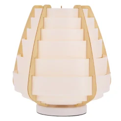 Oświetlenie Jadalni|Oświetlenie Salonu></noscript>Ledea Lampka stołowa beżowa drewno Nagoja