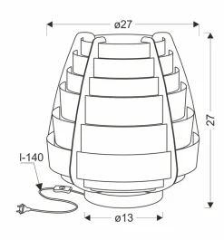 Oświetlenie Jadalni|Oświetlenie Salonu></noscript>Ledea Lampka stołowa beżowa drewno Nagoja