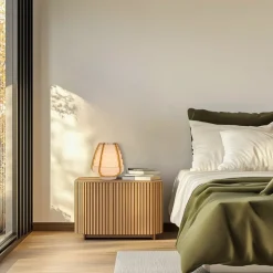 Oświetlenie Jadalni|Oświetlenie Salonu></noscript>Ledea Lampka stołowa beżowa drewno Nagoja