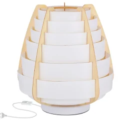 Oświetlenie Jadalni|Oświetlenie Salonu></noscript>Ledea Lampka stołowa beżowa drewno Nagoja