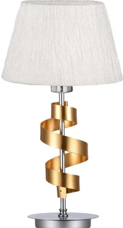 Oświetlenie Jadalni|Oświetlenie Sypialni>Candellux Lighting Lampka stołowa Denis gabinetowa chrom złoto