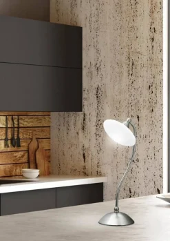 Oświetlenie Sypialni|Oświetlenie Salonu>Candellux Lighting Lampka stołowa Elisa satyna nikiel