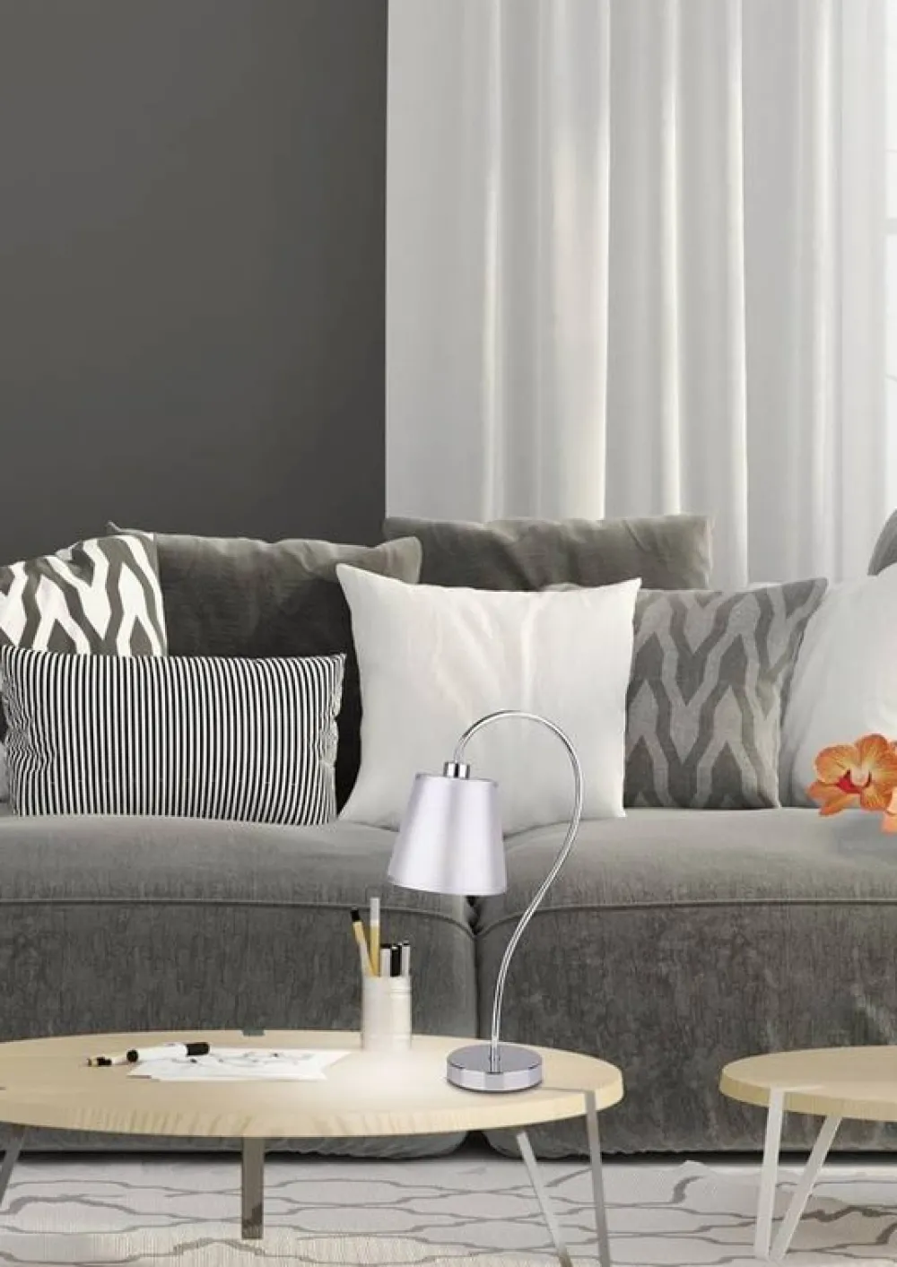 Oświetlenie Pokoju Dziecięcego|Oświetlenie Jadalni>Candellux Lighting Lampka stołowa Luk gabinetowa chrom