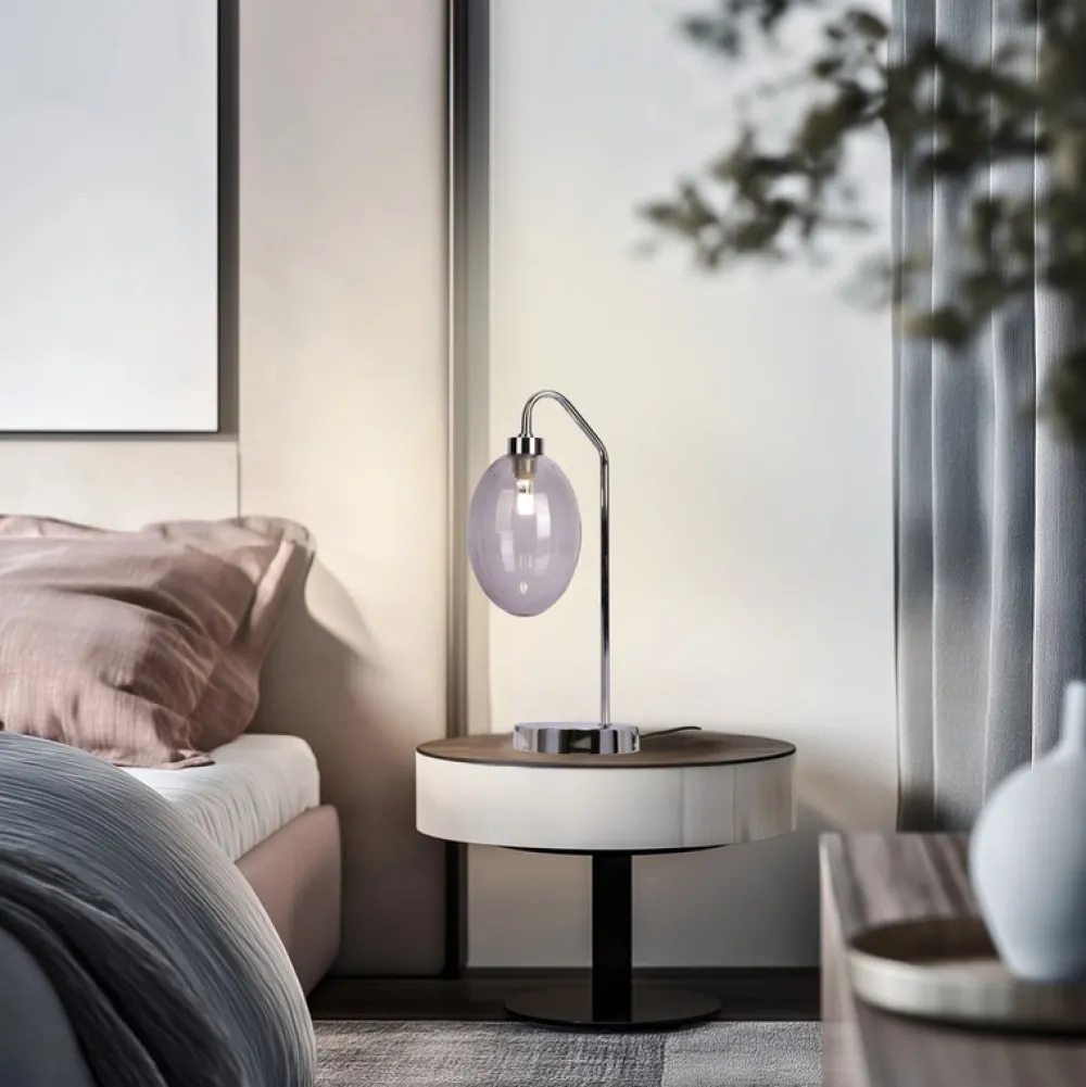 Oświetlenie Pokoju Dziecięcego|Oświetlenie Jadalni>Ledea Lampka stołowa metalizowana szklany balon Lukka