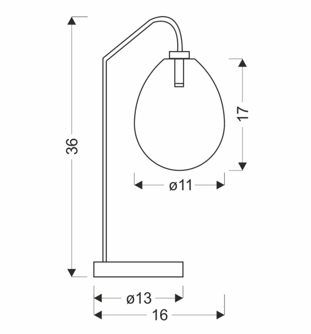 Oświetlenie Pokoju Dziecięcego|Oświetlenie Jadalni>Ledea Lampka stołowa metalizowana szklany balon Lukka