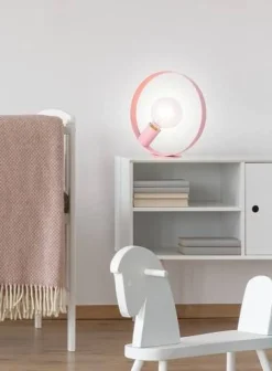 Oświetlenie Jadalni|Oświetlenie Sypialni>Ledea Lampka stołowa Nexo różowa metalowa