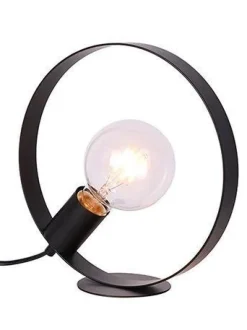 Oświetlenie Jadalni|Oświetlenie Sypialni>Ledea Lampka stołowa Nexo czarna metalowa