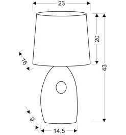 Oświetlenie Sypialni|Oświetlenie Salonu></noscript>Candellux Lighting Lampka stołowa nocna ceramiczna Hierro