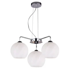 Oświetlenie Przedpokoju|Oświetlenie Jadalni>Candellux Lighting LARIX LAMPA WISZĄCA CHROMOWY 3X40W E27 KLOSZ BIAŁY