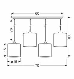 Oświetlenie Przedpokoju|Oświetlenie Jadalni></noscript>Candellux Lighting LEGNO LAMPA WISZĄCA CZARNY 15 4X40W E27 ABAŻUR ORZECHOWY