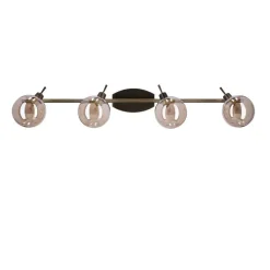 Oświetlenie Przedpokoju|Oświetlenie Jadalni>Candellux Lighting LENTINI LAMPA SUFITOWA LISTWA PATYNOWY 4X40W G9 KLOSZ BURSZTYNOWY