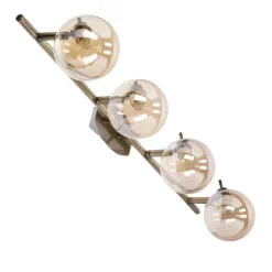 Oświetlenie Przedpokoju|Oświetlenie Jadalni></noscript>Candellux Lighting LENTINI LAMPA SUFITOWA LISTWA PATYNOWY 4X40W G9 KLOSZ BURSZTYNOWY