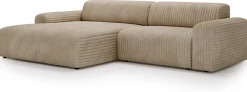 Meble Dla Dzieci|Narożniki>Polak Meble Lewostronny beżowy nowoczesny narożnik do salonu sztruksowy SEFO