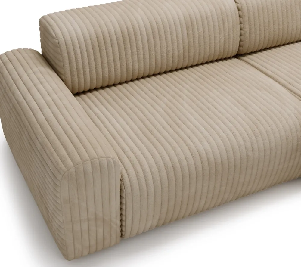 Meble Dla Dzieci|Narożniki>Polak Meble Lewostronny beżowy nowoczesny narożnik do salonu sztruksowy SEFO