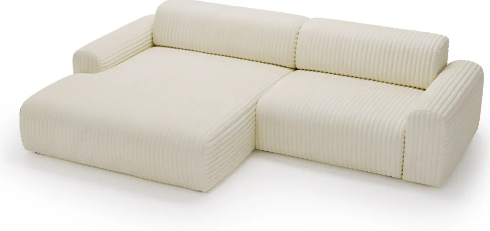 Narożniki>Polak Meble Lewostronny nowoczesny narożnik do salonu sztruksowy SEFO