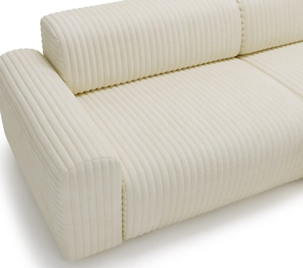 Narożniki>Polak Meble Lewostronny nowoczesny narożnik do salonu sztruksowy SEFO