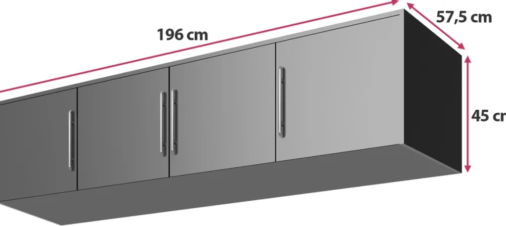 Pozostałe|Akcesoria Do Szaf>Stolar Śliwkowa nadstawka do szafy 196 cm BILL śliwa