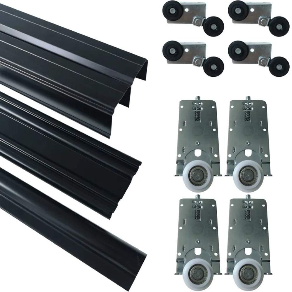 Zestawy Mebli Do Przedpokoju|Szafy Trzydrzwiowe>BROMARKT Loftowa duża szafa przesuwna z lustrem 280 cm LOFT MAX dąb lefkas