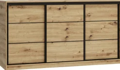 Komody>BROMARKT Loftowa komoda z szufladami 180 cm LOFT dąb artisan