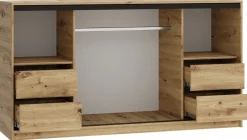 Komody>BROMARKT Loftowa komoda z szufladami 180 cm LOFT dąb artisan