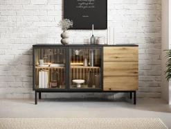 Komody></noscript>LASKI Loftowa komoda do salonu z szufladami 150 cm LARINO