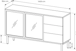 Komody></noscript>LASKI Loftowa komoda do salonu z szufladami 150 cm LARINO