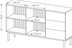 Komody></noscript>LASKI Loftowa komoda do salonu z szufladami 150 cm LARINO