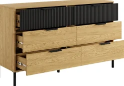 Zestawy Mebli Do Sypialni|Komody>LASKI Loftowa komoda do sypialni z szufladami 137 cm BALLESO