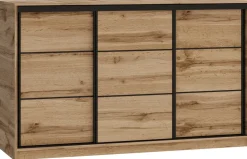 Komody>BROMARKT Loftowa komoda przesuwna 160 cm z szufladami LOFT dąb wotan