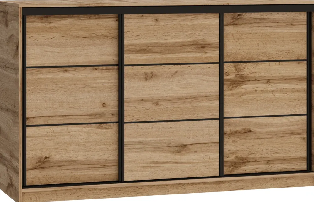 Komody>BROMARKT Loftowa komoda przesuwna 160 cm z szufladami LOFT dąb wotan