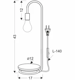 Oświetlenie Jadalni|Oświetlenie Sypialni>Candellux Lighting Loftowa lampka nocna Abi E14 40W