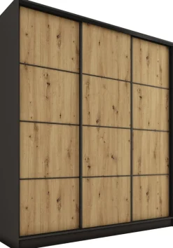 Zestawy Mebli Do Przedpokoju|Szafy Trzydrzwiowe>BROMARKT Loftowa szafa przesuwna trzydrzwiowa 180 cm LOFT MAX