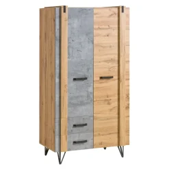 Meble Młodzieżowe|Zestawy Mebli Do Salonu>DOLMAR Loftowa szafa z drążkiem na wieszaki LOSTI