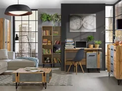 Meble Młodzieżowe|Zestawy Mebli Do Salonu>DOLMAR Loftowa szafa z drążkiem na wieszaki LOSTI