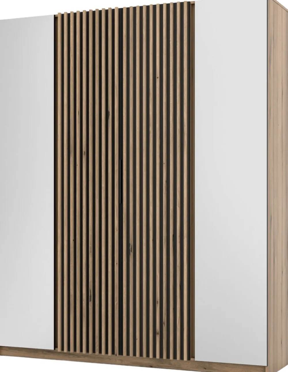 Szafy Młodzieżowe|Szafy Otwierane>Lempert Loftowa szafa z półkami i lustrem 200 cm KARAT