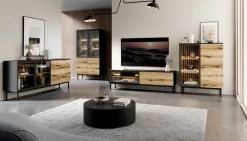 Szafki Rtv></noscript>LASKI Loftowa szafka RTV 150 cm na nóżkach do salonu LARINO