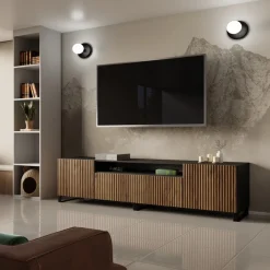 Szafki Rtv>Arton Loftowa szafka RTV 200 cm na nóżkach z półkami TAVIO