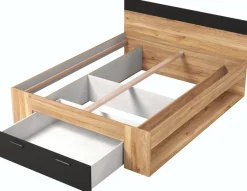 Meble Młodzieżowe|Łóżka Młodzieżowe>Helvetia Loftowe dwuosobowe łóżko do sypialni 160x200 cm z szufladą BETA