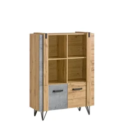 Regały Loftowe|Regały Na Książki>DOLMAR Loftowy regał na książki do salonu 90 cm LOSTI