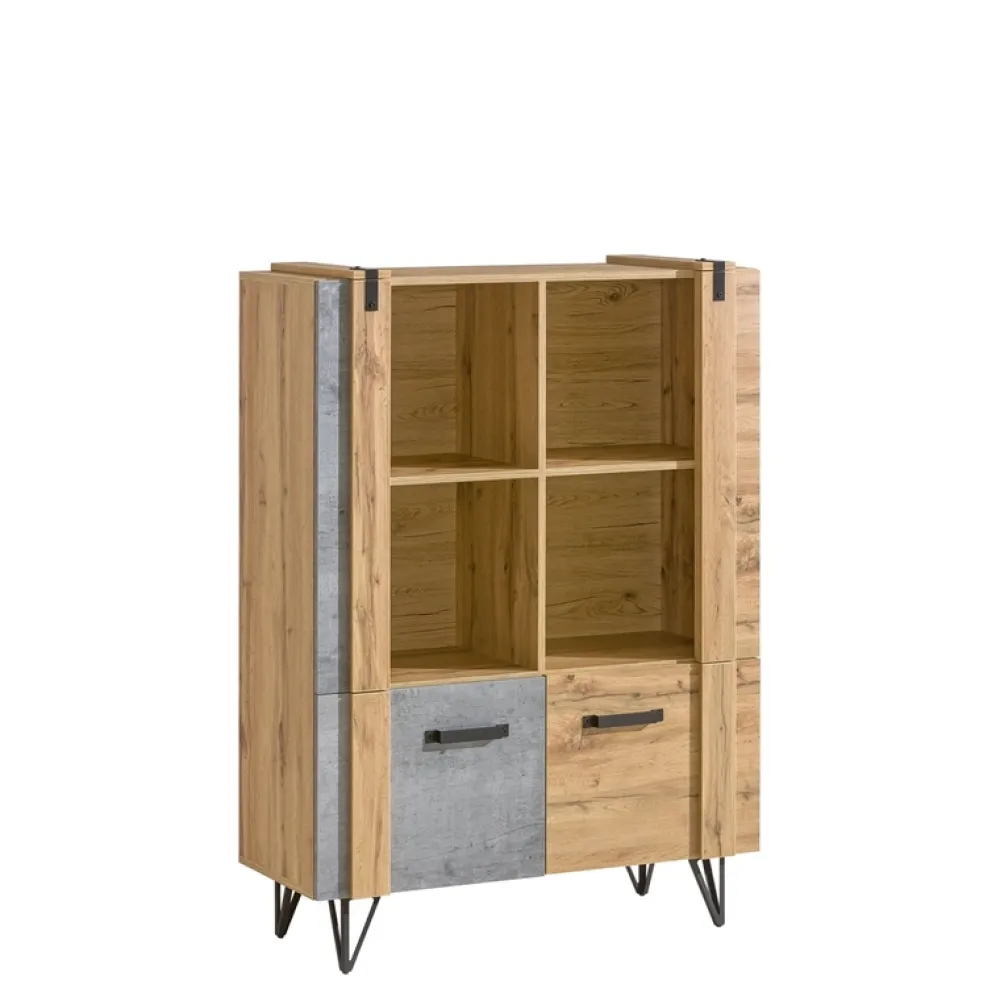 Regały Loftowe|Regały Na Książki>DOLMAR Loftowy regał na książki do salonu 90 cm LOSTI