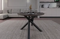 Krzesła|Stoły>Lempert Loftowy stół do jadalni okrągły 110 cm OPALIO orzech wisconsin