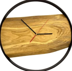Pozostałe>BROMARKT Loftowy zegar ścienny dębowy 50 cm RAW