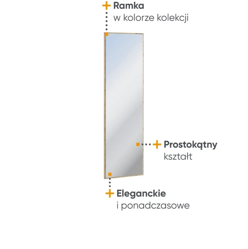 Zestawy Mebli Do Salonu|Zestawy Mebli Do Przedpokoju>lenart. Lustro do przedpokoju QUANT dąb artisan