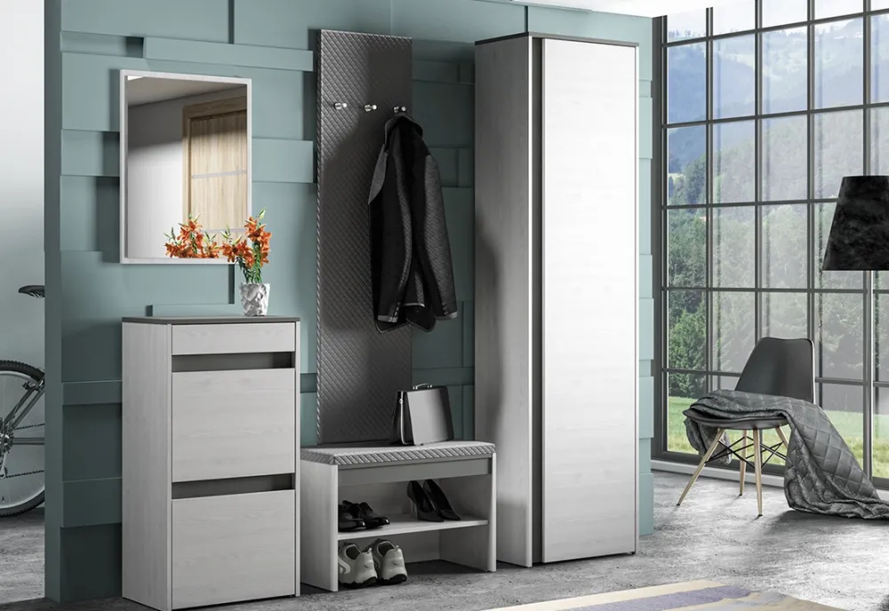 Wieszaki Do Przedpokoju>ML Meble Lustro do przedpokoju 50x65 cm HYGA sosna biała